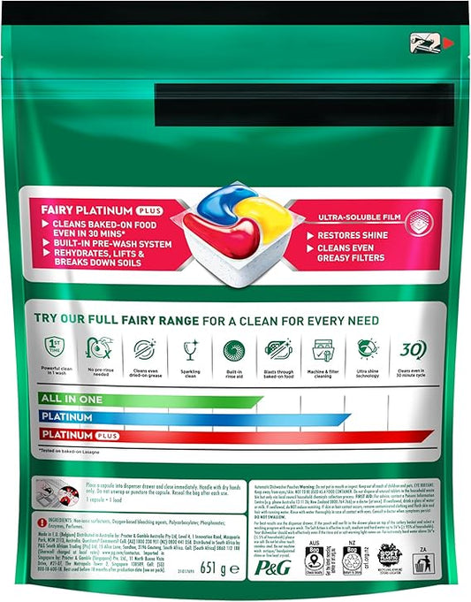 Fairy Platinum Plus x 60 Lemon Dishwasher Tablets-1973193594848284673