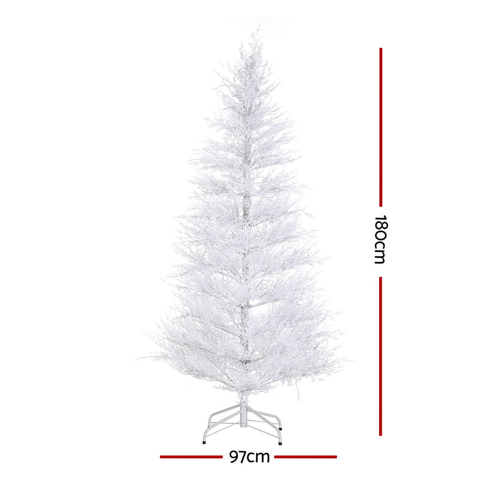 Jingle Jollys 1.8M LED Christmas Tree 8 Modes Adjustable Multi Color Light Snowy