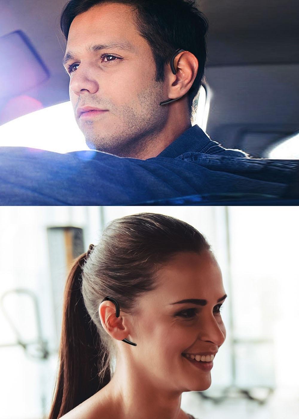 Wireless Bluetooth Earphone - Business Style Ear-Hanging-1915197686865334277