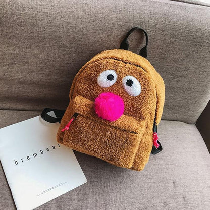 Girls' Plush Bird Backpack - Compact And Cute-1915196644077473793