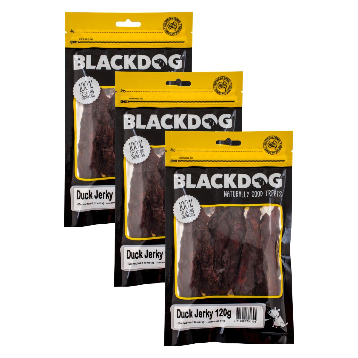 Blackdog Dog Treats Duck Jerkey 120g x3-1984023717784719362