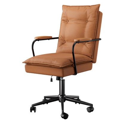 LEVEDE Ergonomic Office Chair Computer PU Brown-1973193534974595072