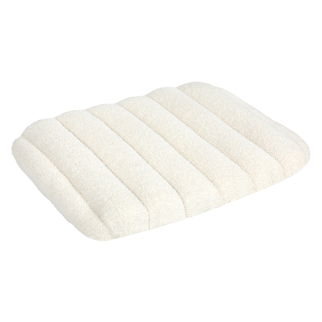Pawz M Size Orthopedic Dog Bed with Sherpa Plush Removable Cover in White-1975420345263460352