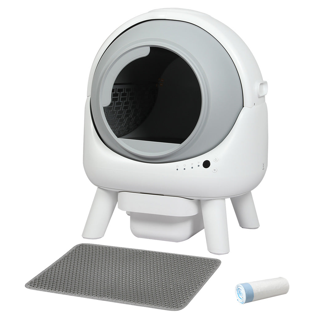 PaWz Smart Self Cleaning Cat Litter Box APP Control White-1973193547075162112