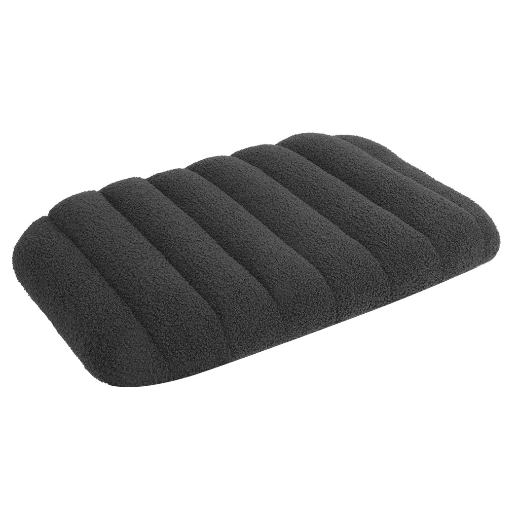 Pawz M Size Orthopedic Dog Bed with Sherpa Plush Removable Cover in Grey-1975420345087299584