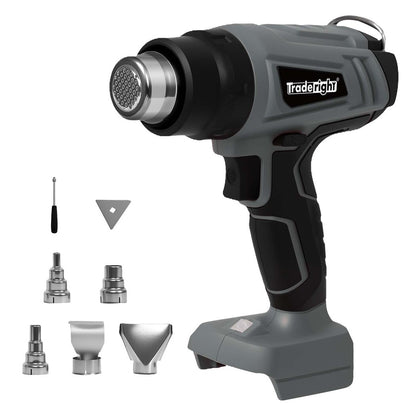 Traderight 21V Heat Gun Kit 500°C Cordless 5 Nozzles-1973194187516022784