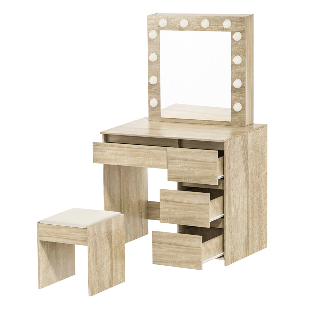 Levede Dressing Table Stool Set Makeup Mirror Led-1975420368009170944