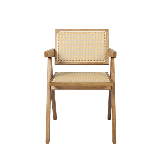 Levede 6x Dining Chair Solid Wood Rattan-1975420360006438913