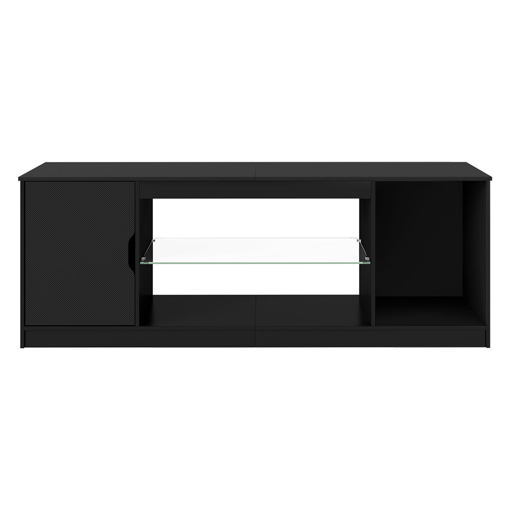 Levede TV Stand Storage with LED 140cm Black-2011971130793005057