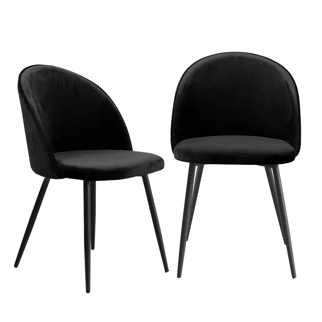Levede 6x Dining Chairs Kitchen Cafe Black-1975420351198400513