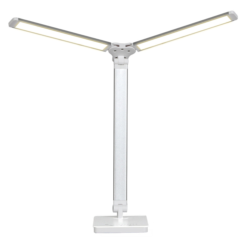 Emitto Double Head Desk Lamp LED Light Eye Caring USB-1973193534244786177