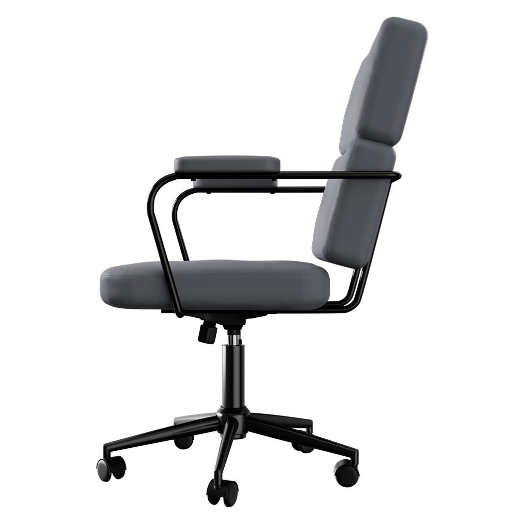 LEVEDE Ergonomic Office Chair Computer PU Grey-1975420344000974849