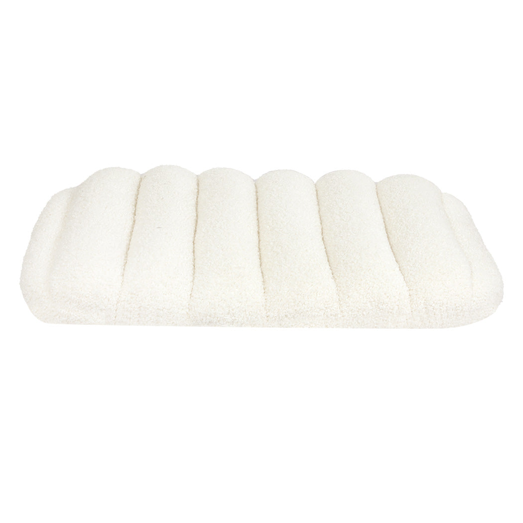 Pawz M Size Orthopedic Dog Bed with Sherpa Plush Removable Cover in White-1975420345263460353