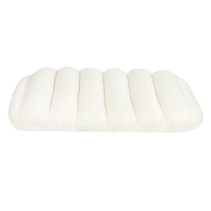 Pawz M Size Orthopedic Dog Bed with Sherpa Plush Removable Cover in White-1975420345263460353