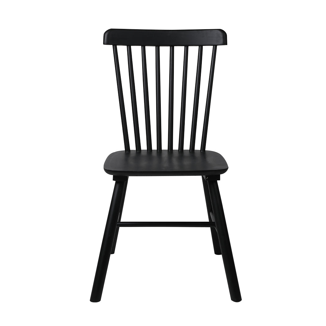 Levede 8x Dining Chairs Kitchen Winsor Black-1975420350325985281