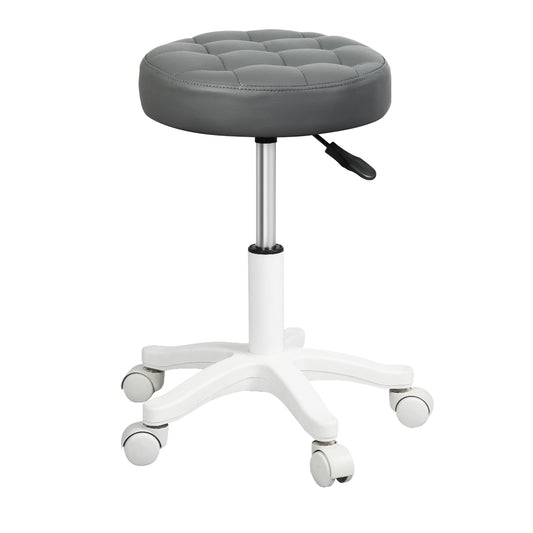 Levede 4x Rolling Bar Stool Swivel Salon SPA Chair Grey-1973193552229961729