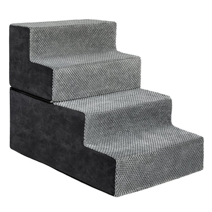 Pawz 4 Steps Pet Stairs Dog Ramp High Density Foam Grey-1973193605396959233