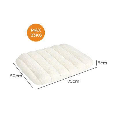 Pawz M Size Orthopedic Dog Bed with Sherpa Plush Removable Cover in White-1975420345263460354