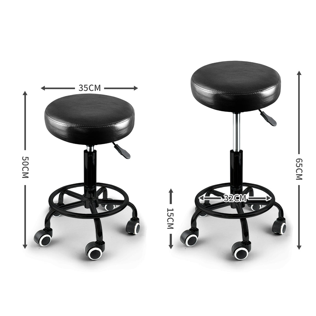 Levede 2x Salon Stool Swivel Bar Stools - Bens Market Place
