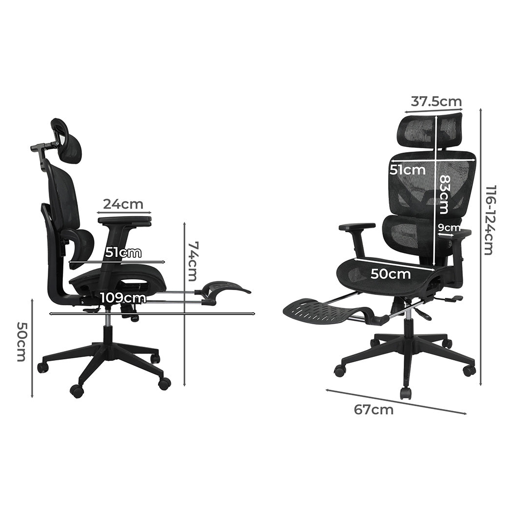 LEVEDE Ergonomic Office Chair Mesh Executive Seat-1975420343782871042