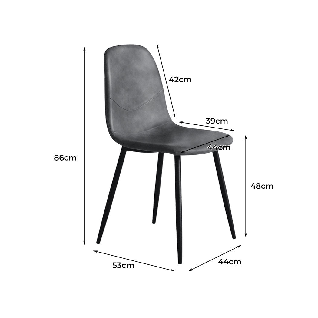 Levede 8x Dining Chairs Kitchen Eames-1975420355409481730
