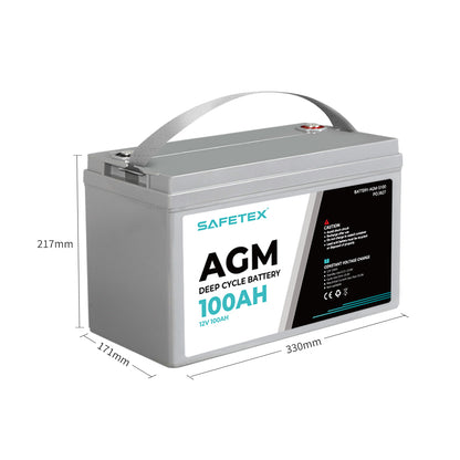 Safetex 12V 100Ah AGM Deep Cycle Lead-1973193550724206594