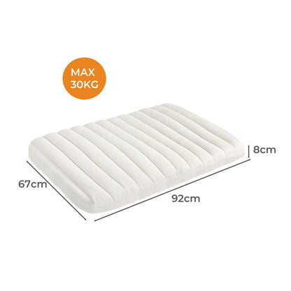 Pawz L Size Orthopedic Dog Bed with Sherpa Plush Removable Cover in White-1975420344915333122