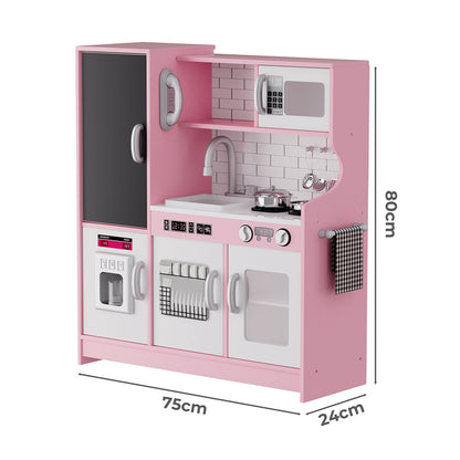 Bopeep Kids Kitchen Set Wooden Pretend Play Cooking Toy-1973193533477228546