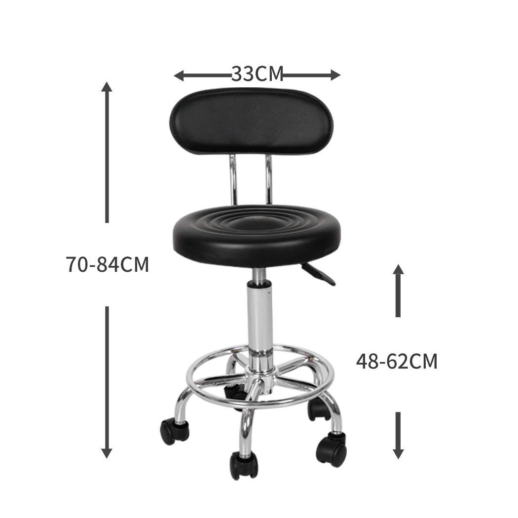 Levede 2x Salon Stool Swivel Bar Stools-1973194181291675650