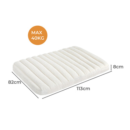 Pawz XL Size Orthopedic Dog Bed with Sherpa Plush Removable Cover in White-1975420345791942658