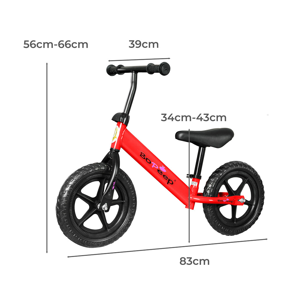 BoPeep Kids Balance Bike Ride On Toys Red-2006733050519621634