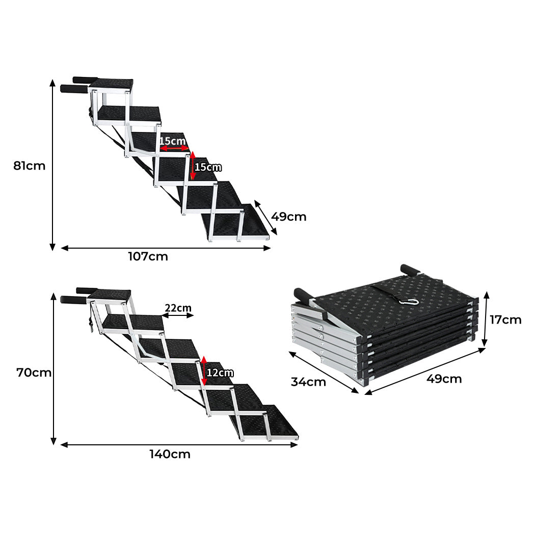 Pawz Dog Ramp Pet Stair Car Suv Travel Step Foldable-1975420347213811714