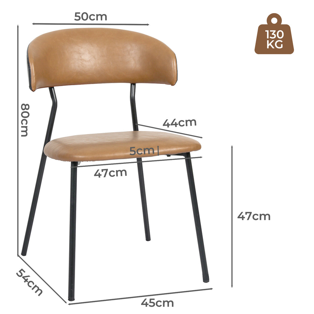 Levede 4x PU Leather Dining Chairs Kitchen Lounge - Bens Market Place