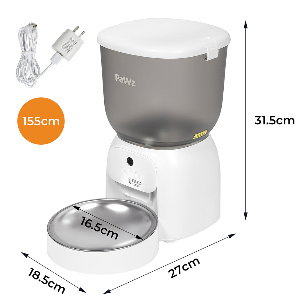 Pawz 4L Auto Pet Feeder Automatic Camera WiFi App-1973193539156316162