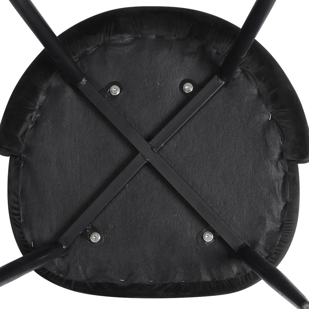 Levede 4x Dining Chairs Kitchen Cafe Black-1975420351026434051