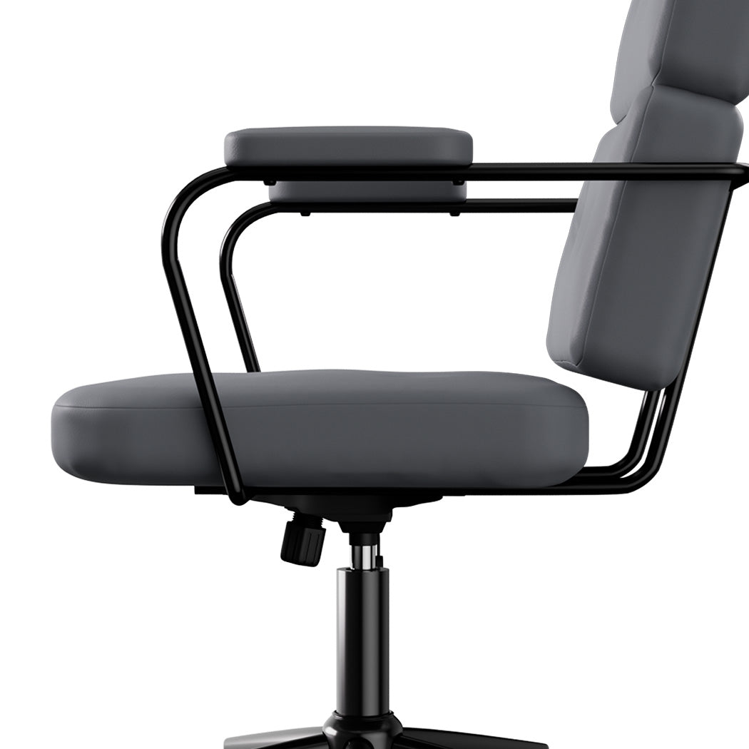 LEVEDE Ergonomic Office Chair Computer PU Grey-1975420344000974851