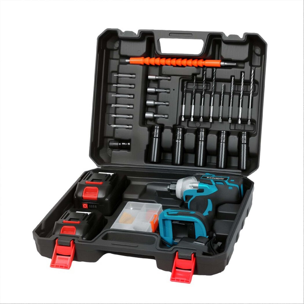 Traderight Impact Wrench 21V Cordless,73pcs,550Nm 2x4.0Ah-1973194186173845507