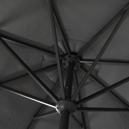 Centra 3M Outdoor Patio Umbrella Solar LED Light Grey-1973193576057802755