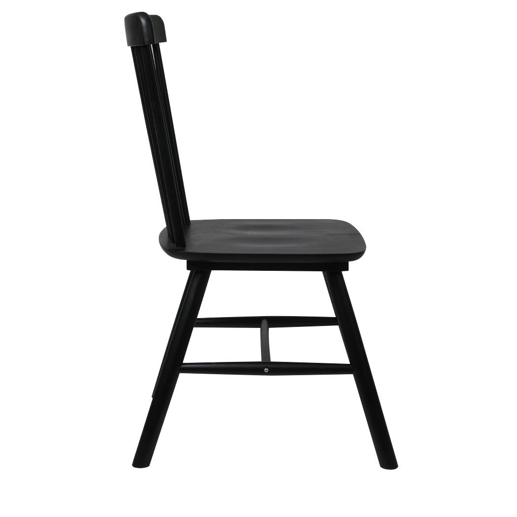 Levede 8x Dining Chairs Kitchen Winsor Black-1975420350325985283