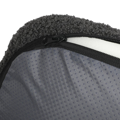 Pawz L Size Orthopedic Dog Bed with Sherpa Plush Removable Cover in Grey-1975420344734978051