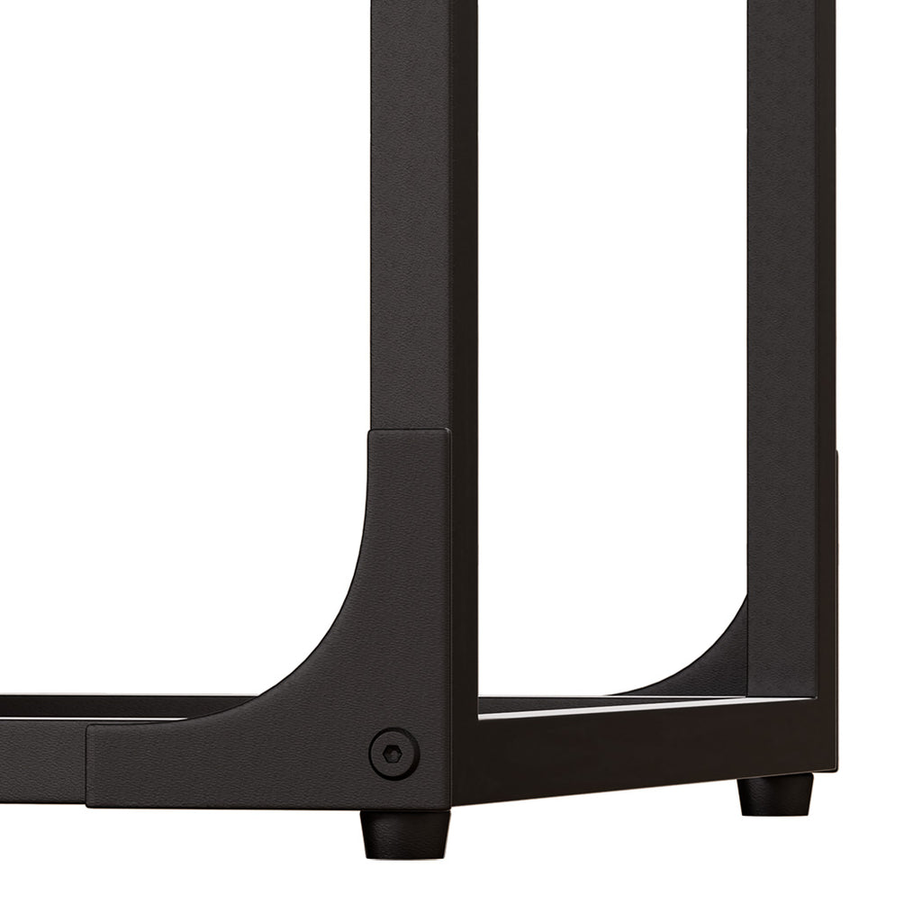 Levede C-shaped End Table Side Sofa Coffee Wood Overbed Laptop Table Industrial - Bens Market Place