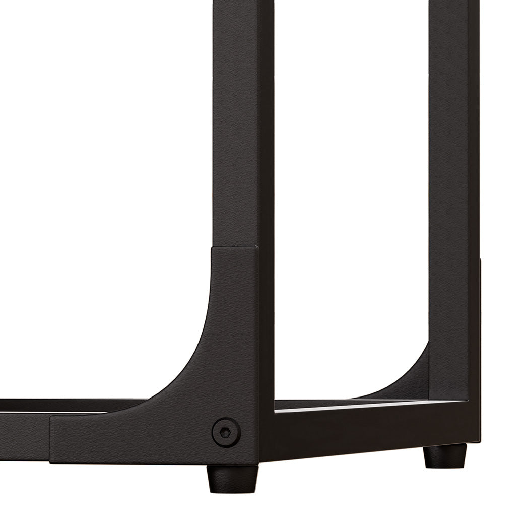 Levede C-shaped End Table Side Sofa Coffee Wood Overbed Laptop Table Industrial - Bens Market Place