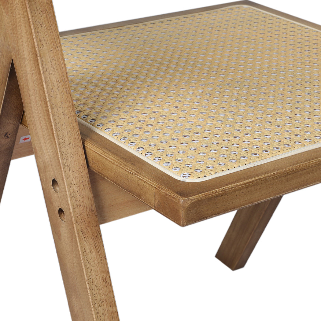 Levede 8x Dining Chair Solid Wood Rattan-1975420360182599684