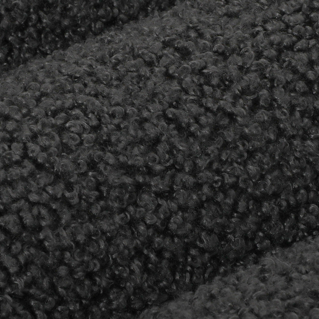 Pawz L Size Orthopedic Dog Bed with Sherpa Plush Removable Cover in Grey-1975420344734978052