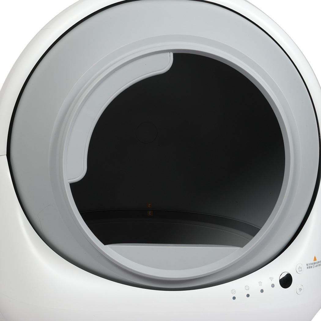 PaWz Smart Self Cleaning Cat Litter Box APP Control White-1973193547075162116