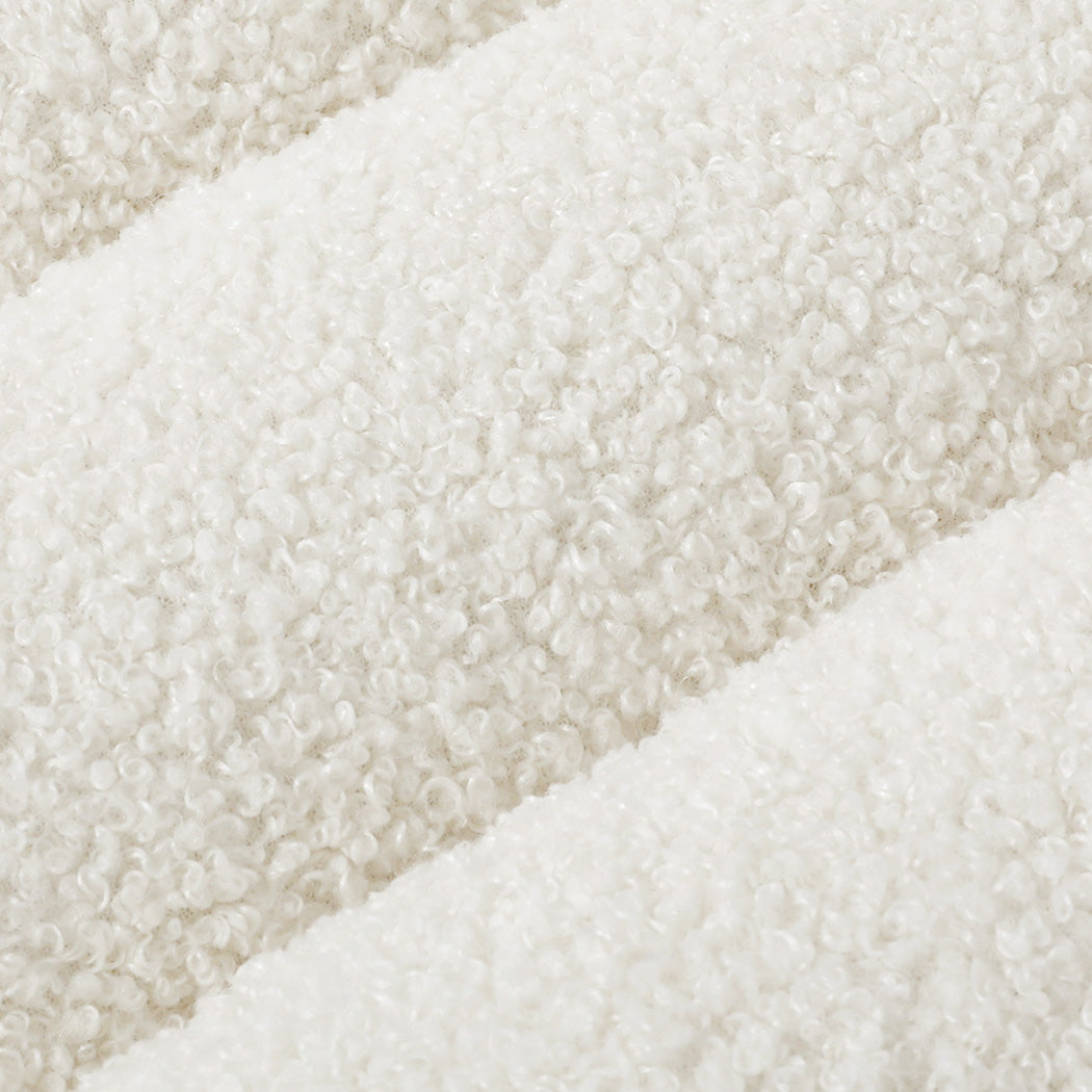 Pawz XL Size Orthopedic Dog Bed with Sherpa Plush Removable Cover in White-1975420345791942660