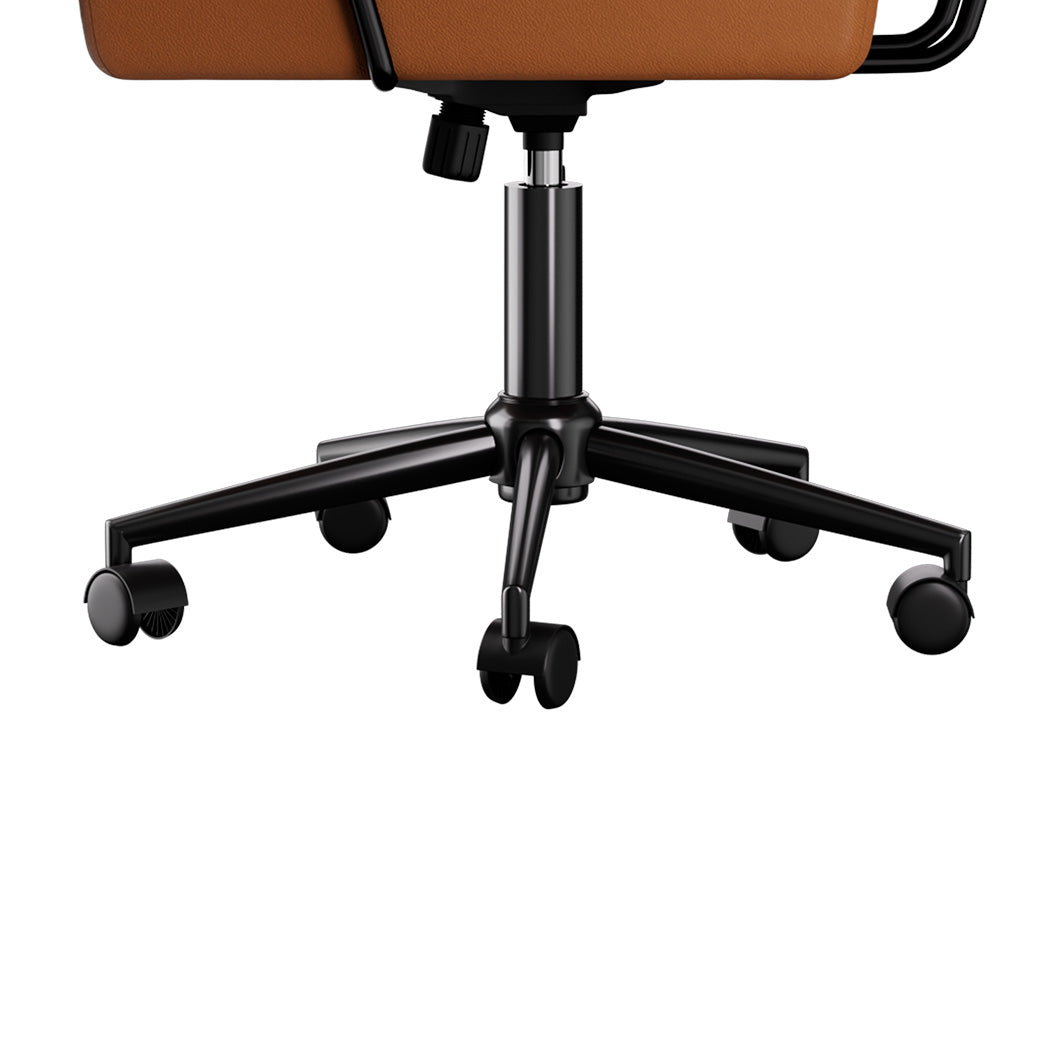 LEVEDE Ergonomic Office Chair Computer PU Brown-1973193534974595076