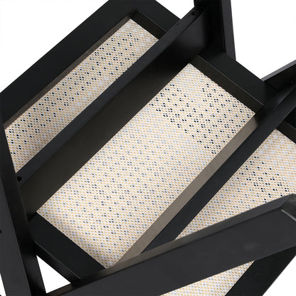 Levede 8x Black Wicker Armchair Dining Chair-1975420360912408580