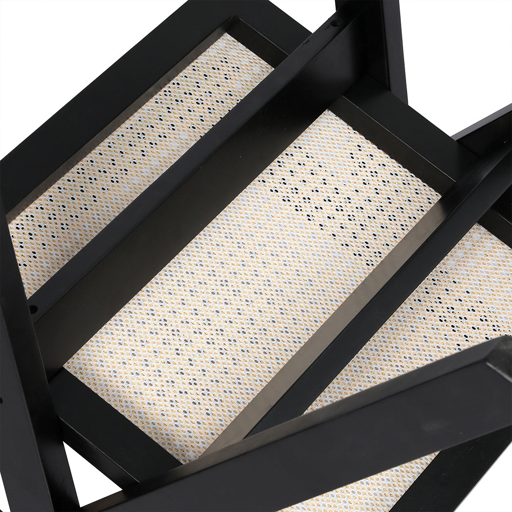 Levede 2x Black Wicker Armchair Dining Chair - Bens Market Place