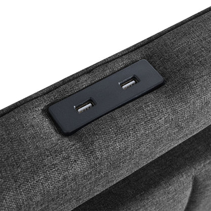 Levede Single Bed Frame Fabric Storage Drawer LED USB-1973194180901605380